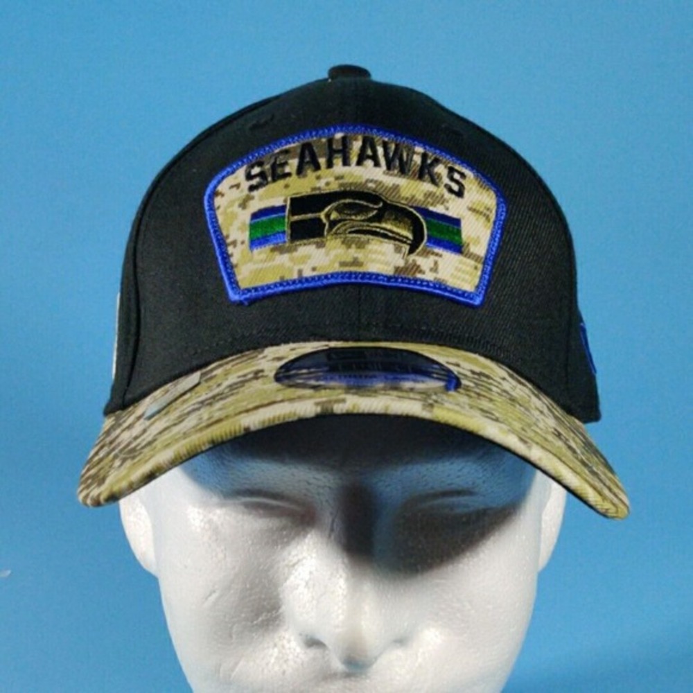 New Era Hat Mesns Medium‎ Large Seattle Seahawks Salute to Service 39THIRTY Flex